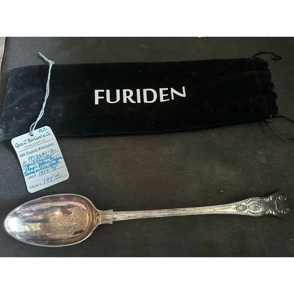 Daykin And Sons Bermingham Silver  Basting, Stuffing Or Rice Spoon 1854-75